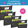 16 1/2" x 14 1/2" Classroom Organizer Black Canvas Chair Covers - 6 Pc. Image 2