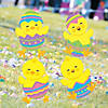 16 1/4" - 24" Tumbling Easter Chicks Yard Signs - 4 Pc. Image 1