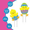 16 1/4" - 24" Tumbling Easter Chicks Yard Signs - 4 Pc. Image 1
