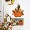 16.5" "Give Thanks" Fall Harvest Pumpkin Wall Sign Image 1