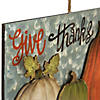 16.5" "Give Thanks" Fall Harvest Pumpkin Wall Sign Image 3
