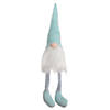 16" Aqua and White Sitting Spring Gnome Figure Image 1