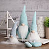 16" Aqua and White Sitting Spring Gnome Figure Image 1