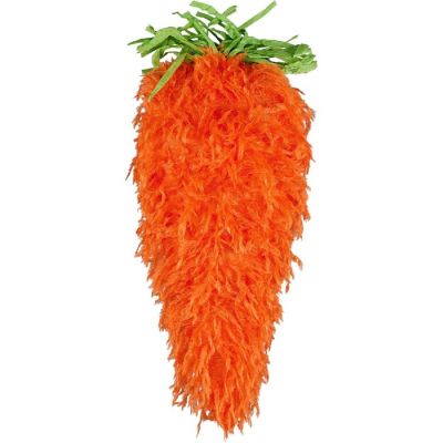 16" Furry Orange Fabric Carrot Image 3