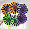 16" Halloween Hanging Paper Fans - 6 Pc. Image 2