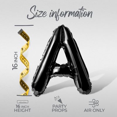 16 Inch Black THREENAGER Letter Balloon Banner Image 2
