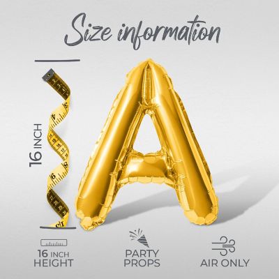 16 Inch Gold TOUCHDOWN Letter Balloon Banner Image 2