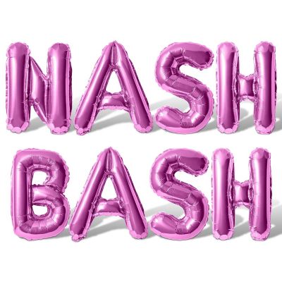 16 Inch Pink NASH BASH Letter Balloon Banner Image 1