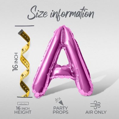 16 Inch Pink NASH BASH Letter Balloon Banner Image 2