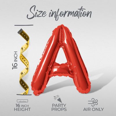 16 Inch Red HEART BREAKERS Letter Balloon Banner Image 2