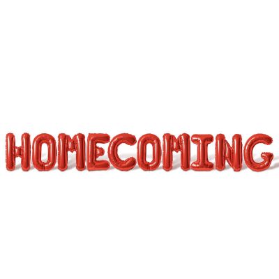 16 Inch Red HOMECOMING Letter Balloon Banner Image 1
