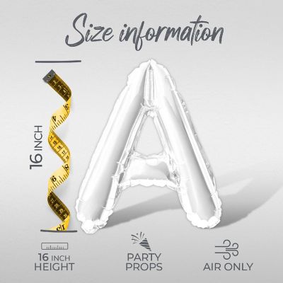 16 Inch White BACH BASH Letter Balloon Banner Image 2