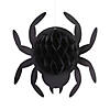 16" Large Black Hanging Honeycomb Tissue Paper Spiders - 4 Pc. Image 1