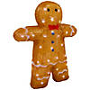 16" LED Lighted Acrylic Gingerbread Man with Bow Tie Christmas Decoration Image 1