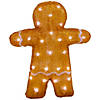 16" LED Lighted Acrylic Gingerbread Man with Bow Tie Christmas Decoration Image 3