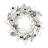 16" Light-Up White Winter Artificial Wreath Christmas Decoration Image 2