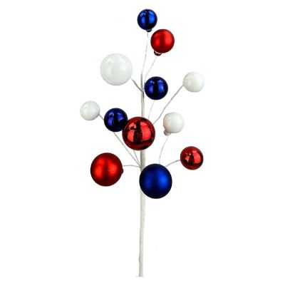 16" Ornament Ball Pick: Red, White, Blue Image 1