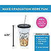 16 oz. Black & Gold Graduation Reusable Plastic Tumbler with Straw & Lid Image 1