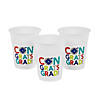 16 oz. Bulk 50 Ct. Bright Congrats Grad Disposable Plastic Cups Image 1