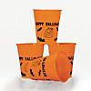 16 oz. Bulk 50 Ct. Happy Halloween Pumpkin & Bats Disposable Plastic Cups Image 2