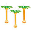16 oz. Palm Tree Reusable BPA-Free Plastic Yard Glasses with Lids & Straws - 6 Ct. Image 1