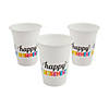 16 oz. Rainbow Happy Retirement Disposable Plastic Cups - 25 Ct. Image 1