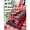 16 oz. Red Buffalo Plaid Disposable Paper Coffee Cups with Lids - 12 Ct. Image 1