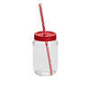16 oz. Reusable Plastic Mason Jar Cups with Lid & Straw - 6 Ct. Image 1