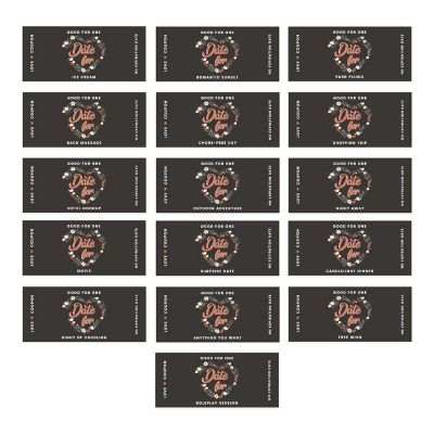 16 Pcs Floral Love Coupons for Couples Image 1