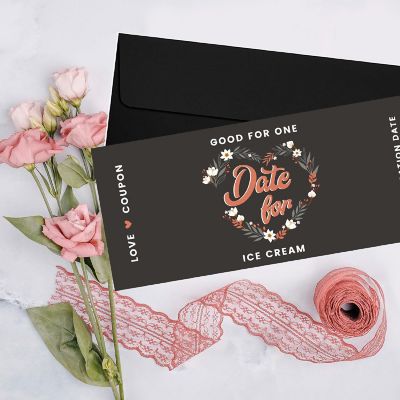 16 Pcs Floral Love Coupons for Couples Image 1