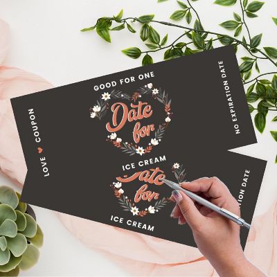 16 Pcs Floral Love Coupons for Couples Image 2