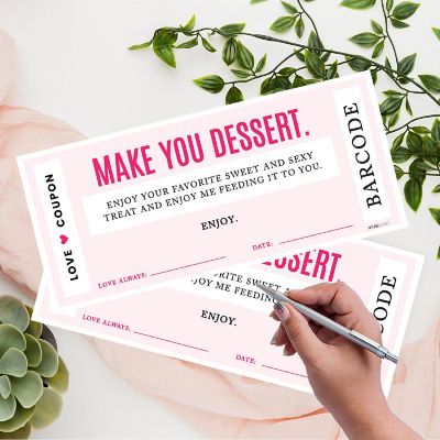 16 Pcs Pink Love Coupons for Couples Image 2