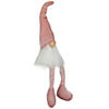 16" Pink and White Sitting Spring Gnome Figure Image 2