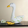 16" Plush Floral Goose Table Top Figure Image 2