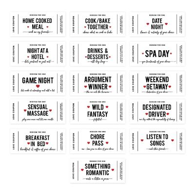 16 Red Heart Love Coupons for Couples Image 1