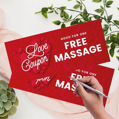 16 Red Hearts Love Coupons for Couples Image 2