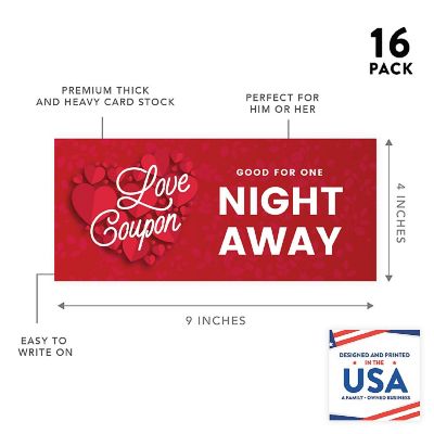 16 Red Hearts Love Coupons for Couples Image 3