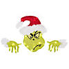 16" Santa Dr. Seuss&#8482; The Grinch Festive Fence Sitter Lighted Christmas Outdoor Yard Decoration Image 1