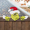 16" Santa Dr. Seuss&#8482; The Grinch Festive Fence Sitter Lighted Christmas Outdoor Yard Decoration Image 2