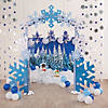 16" Snowflake Blue & Silver Foil Hanging Decorations - 12 Pc. Image 1