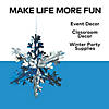 16" Snowflake Blue & Silver Foil Hanging Decorations - 12 Pc. Image 2