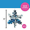 16" Snowflake Blue & Silver Foil Hanging Decorations - 12 Pc. Image 3