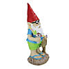 16" Summer Time "Welcome" Gnome Outdoor Garden Statue Image 1