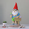 16" Summer Time "Welcome" Gnome Outdoor Garden Statue Image 2