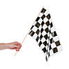 16" x 11" Medium Plastic Black &amp; White Checkered Racing Flags - 12 Pc. Image 1