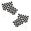 16" x 11" Medium Plastic Black &amp; White Checkered Racing Flags - 12 Pc. Image 3