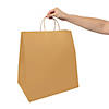 16" x 12" Large Kraft Paper Shopper Bags - 12 Pc. Image 2