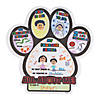 16" x 16" Color Your Own All About Me Paper Paw Print Posters - 30 Pc. Image 1