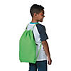 16&quot; x 17 1/2&quot;  Neon Canvas Drawstring Bags - 12 Pc. Image 2
