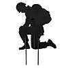 16" x 19 3/4" Metal Kneeling Soldier Silhouette Yard Sign Image 1